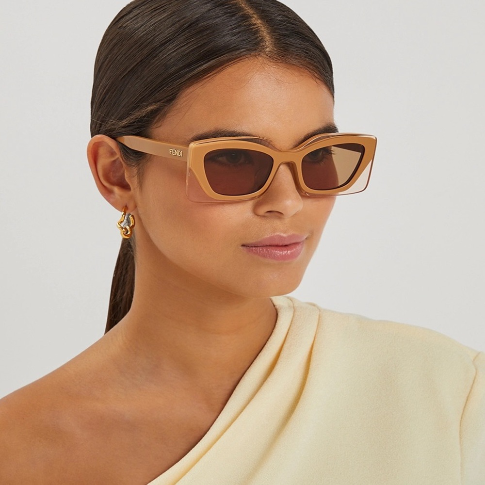 FENDI feel beige acetate sunglasses